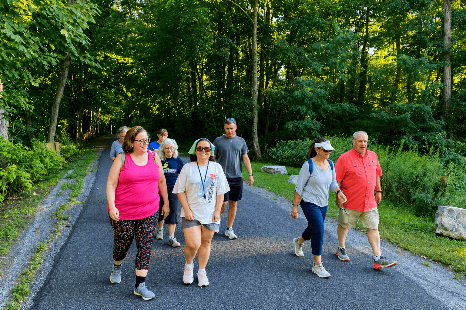 Groupe participant à une activité en plein air